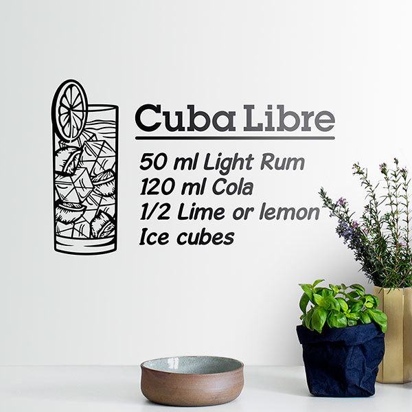 Wall Stickers: Cocktail Cuba Libre - english 0