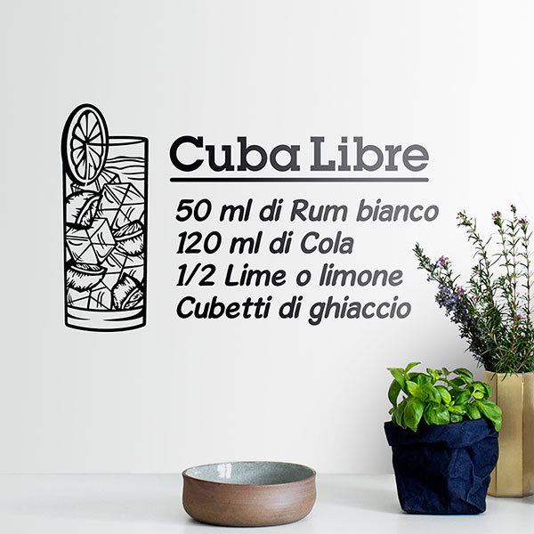Wall Stickers: Cocktail Cuba Libre - italian 0