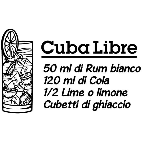 Wall Stickers: Cocktail Cuba Libre - italian