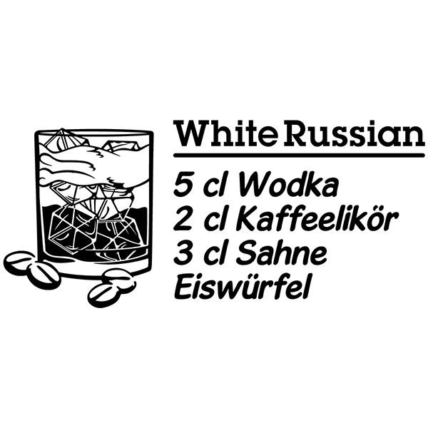 Wall Stickers: Cocktail White Russian - german