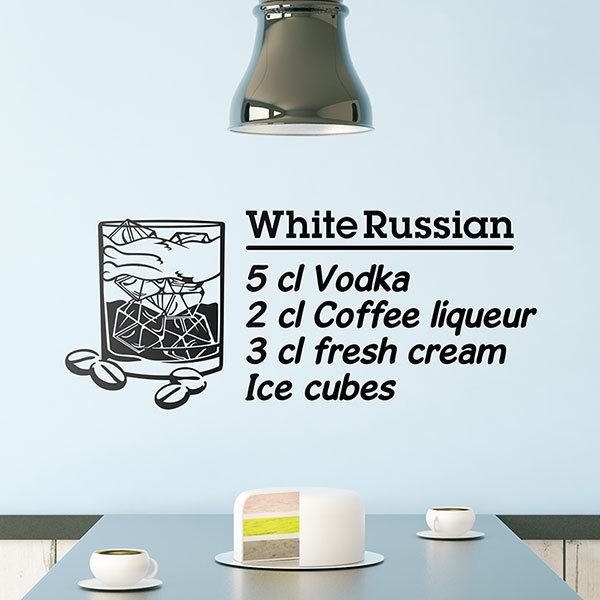 Wall Stickers: Cocktail White Russian - english