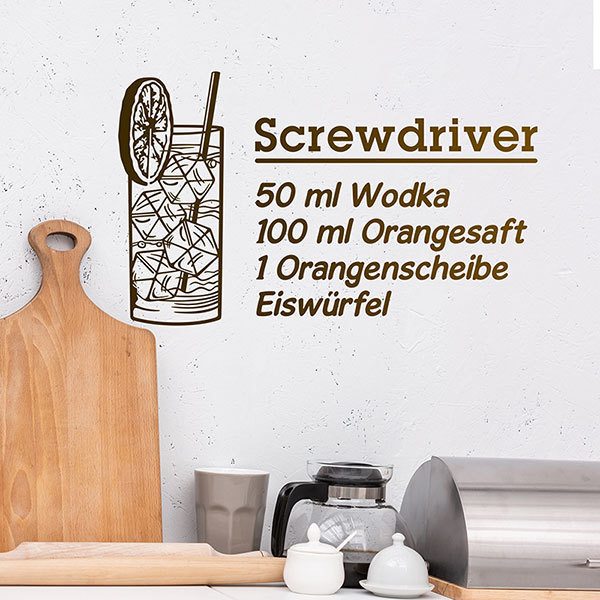 Wall Stickers: Cocktail Screwdriver - german