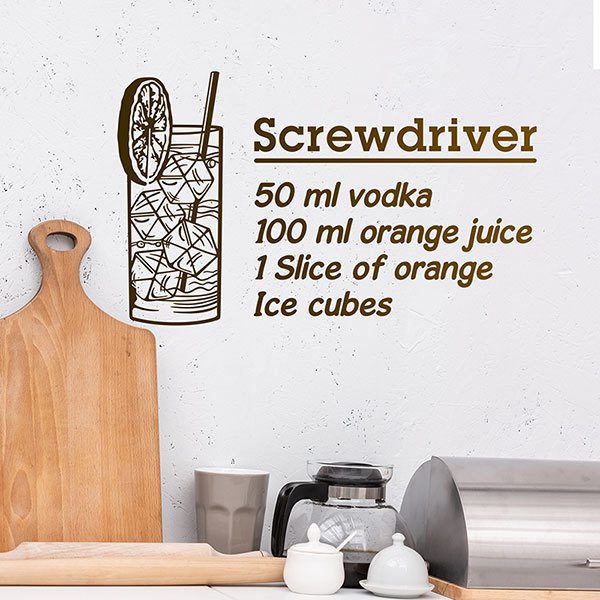 Wall Stickers: Cocktail Screwdriver - english