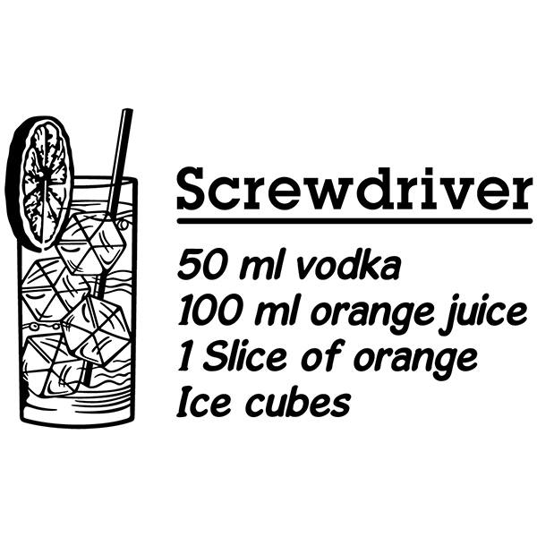 Wall Stickers: Cocktail Screwdriver - english
