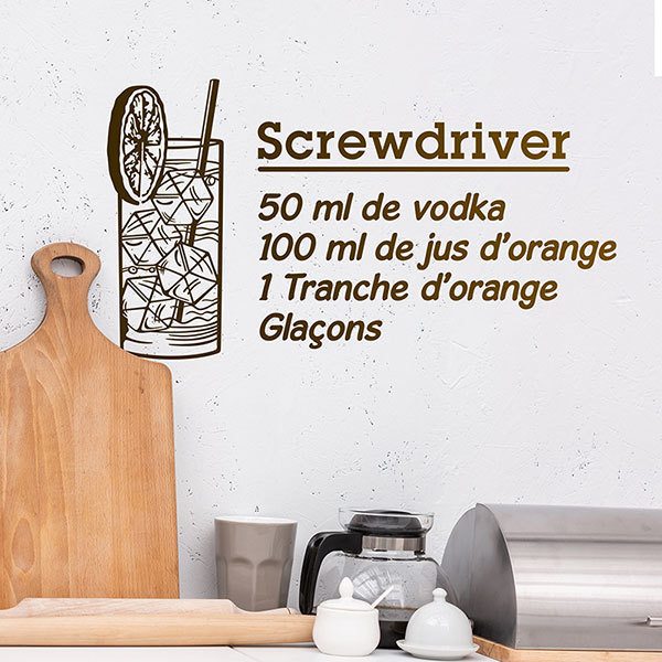 Wall Stickers: Cocktail Screwdriver - french