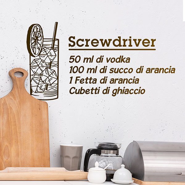 Wall Stickers: Cocktail Screwdriver - italian