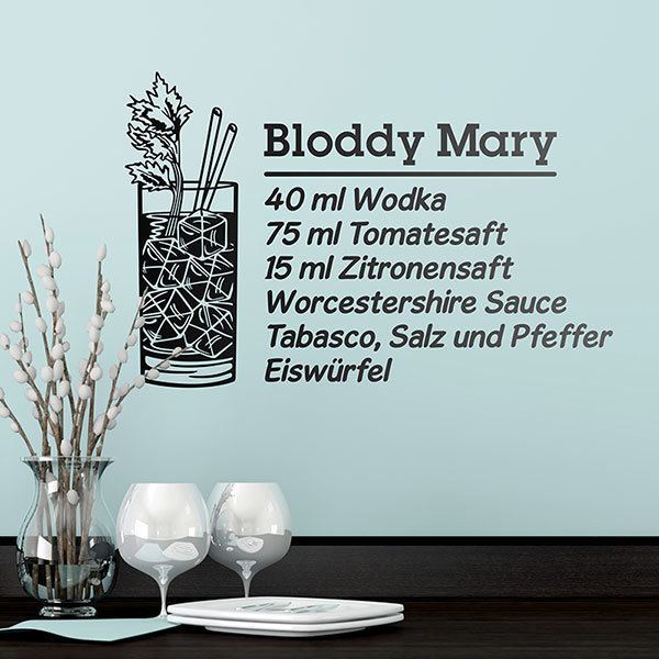 Wall Stickers: Cocktail Bloddy Mary - german