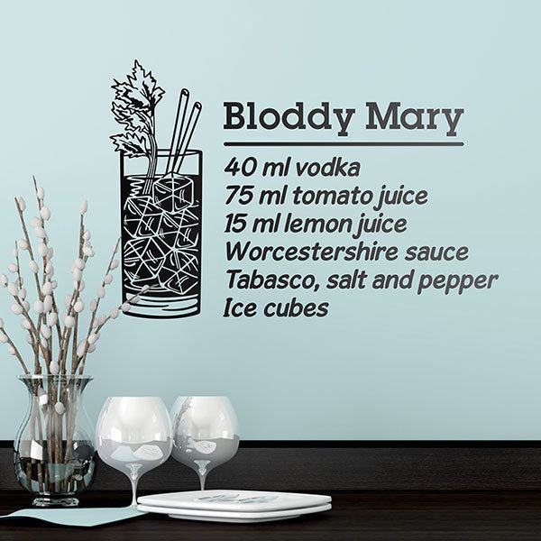 Wall Stickers: Cocktail Bloddy Mary - english 0