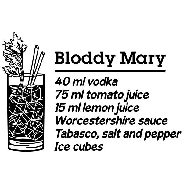 Wall Stickers: Cocktail Bloddy Mary - english