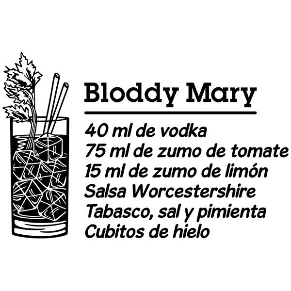 Wall Stickers: Cocktail Bloddy Mary - spanish