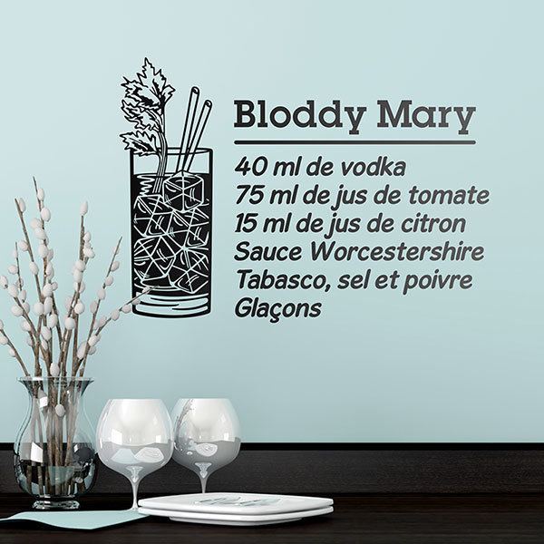 Wall Stickers: Cocktail Bloddy Mary - french