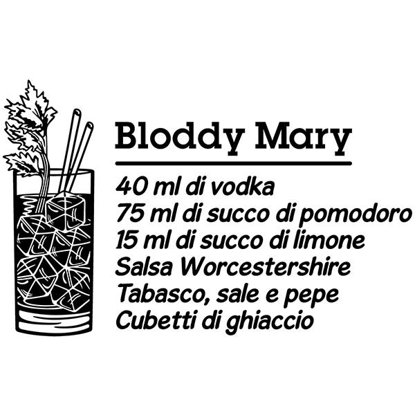 Wall Stickers: Cocktail Bloddy Mary - italian