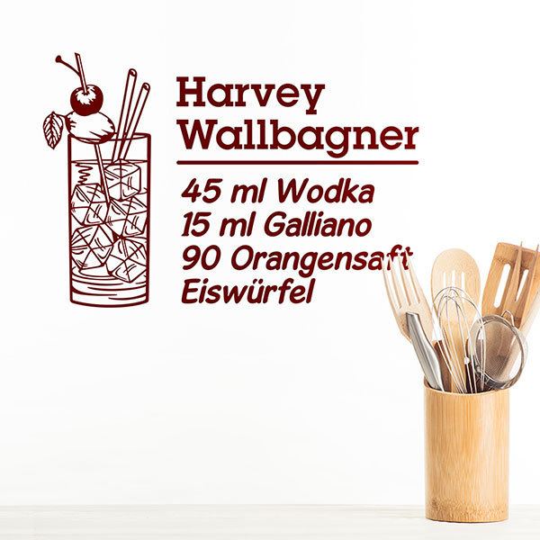 Wall Stickers: Cocktail Harvey Wallbagner - german