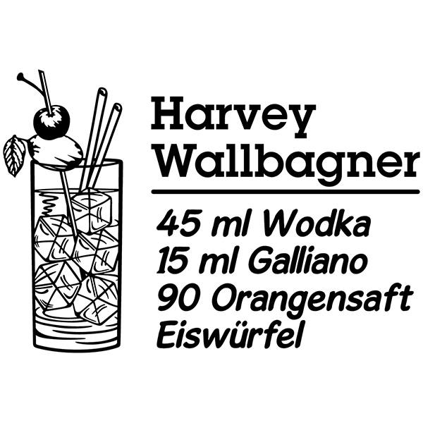 Wall Stickers: Cocktail Harvey Wallbagner - german