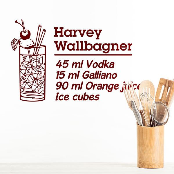 Wall Stickers: Cocktail Harvey Wallbagner - english