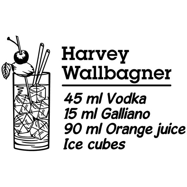 Wall Stickers: Cocktail Harvey Wallbagner - english