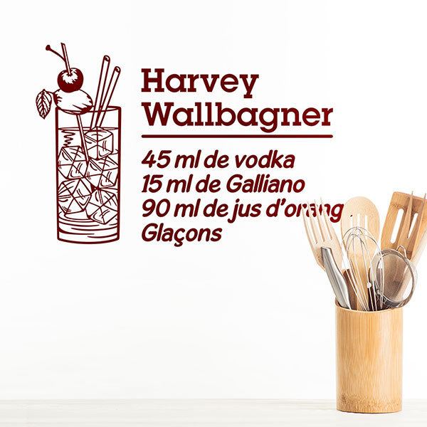 Wall Stickers: Cocktail Harvey Wallbagner - french