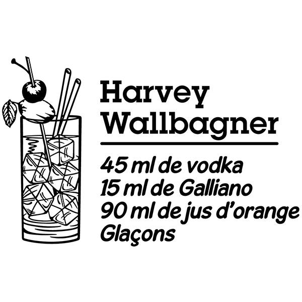 Wall Stickers: Cocktail Harvey Wallbagner - french