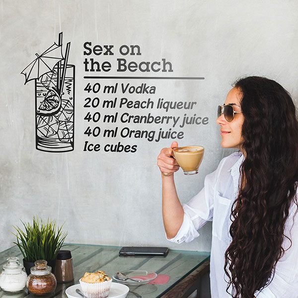 Wall Stickers: Cocktail Sex on the Beach - english