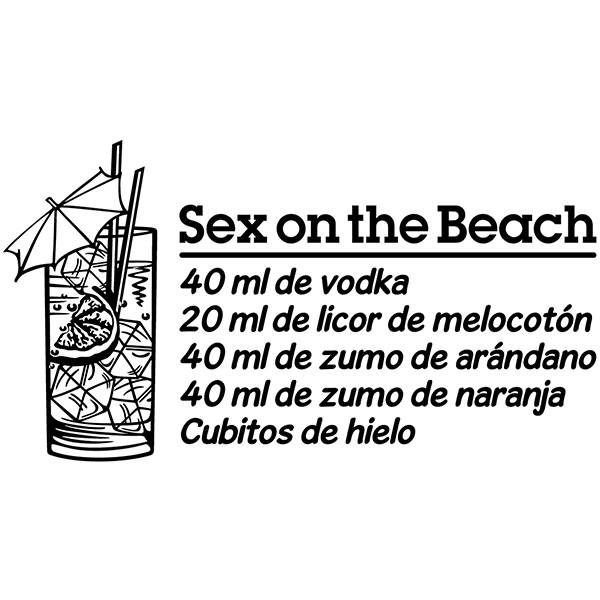Wall Stickers: Cocktail Sex on the Beach - spanish
