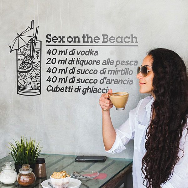 Wall Stickers: Cocktail Sex on the Beach - italian