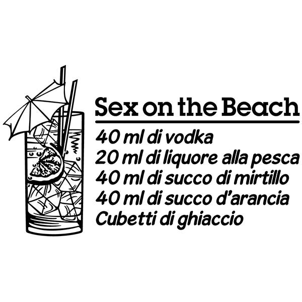 Wall Stickers: Cocktail Sex on the Beach - italian