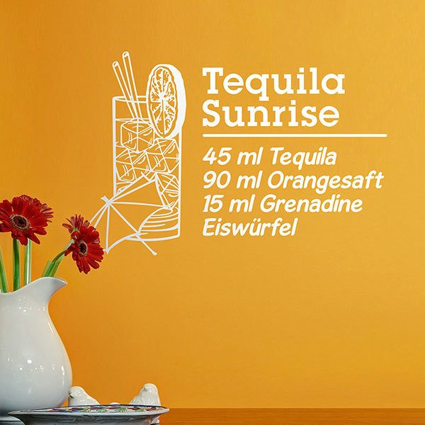 Wall Stickers: Cocktail Tequila Sunrise - german