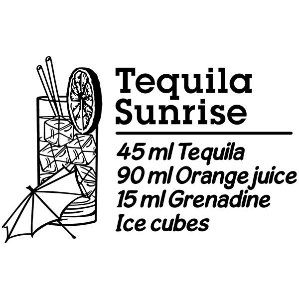 Wall Stickers: Cocktail Tequila Sunrise - english