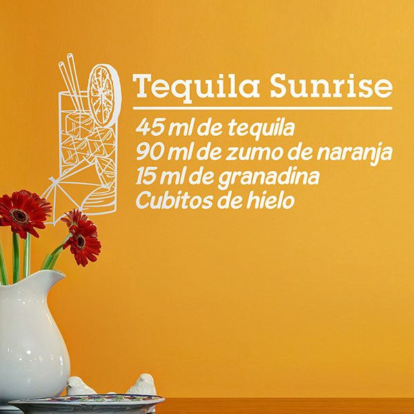 Wall Stickers: Cocktail Tequila Sunrise - spanish