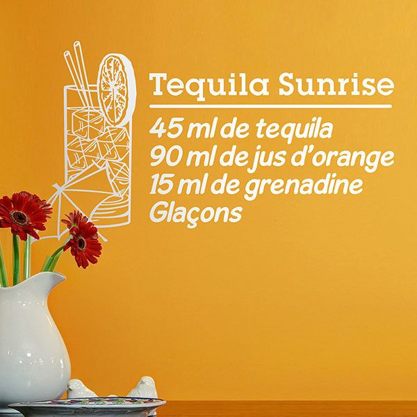 Wall Stickers: Cocktail Tequila Sunrise - french