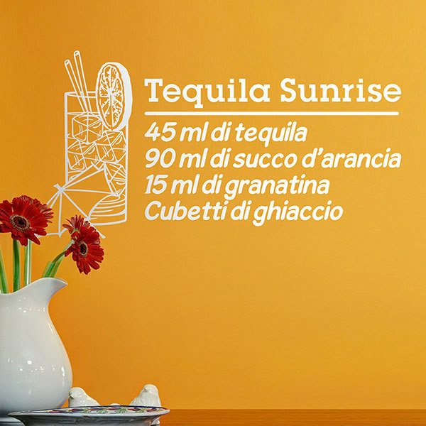 Wall Stickers: Cocktail Tequila Sunrise - italian 0