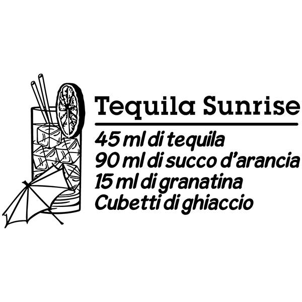 Wall Stickers: Cocktail Tequila Sunrise - italian