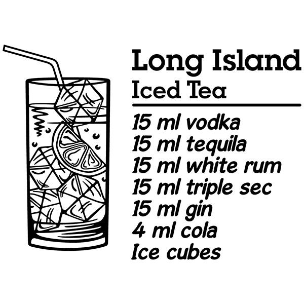 Wall Stickers: Cocktail Long Island - english