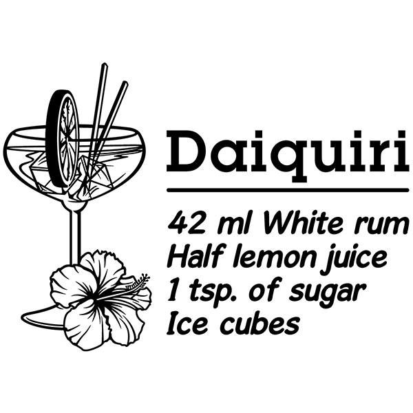 Wall Stickers: Cocktail Daiquiri - english