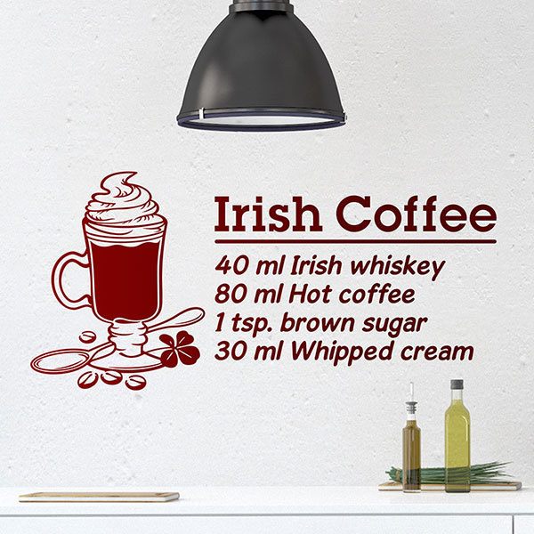 Wall Stickers: Cocktail Irish Coffee - english