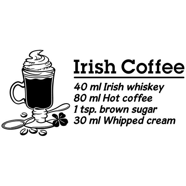Wall Stickers: Cocktail Irish Coffee - english