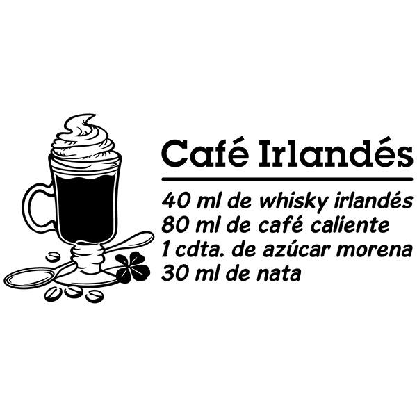 Wall Stickers: Cocktail Irish Coffee - spanish