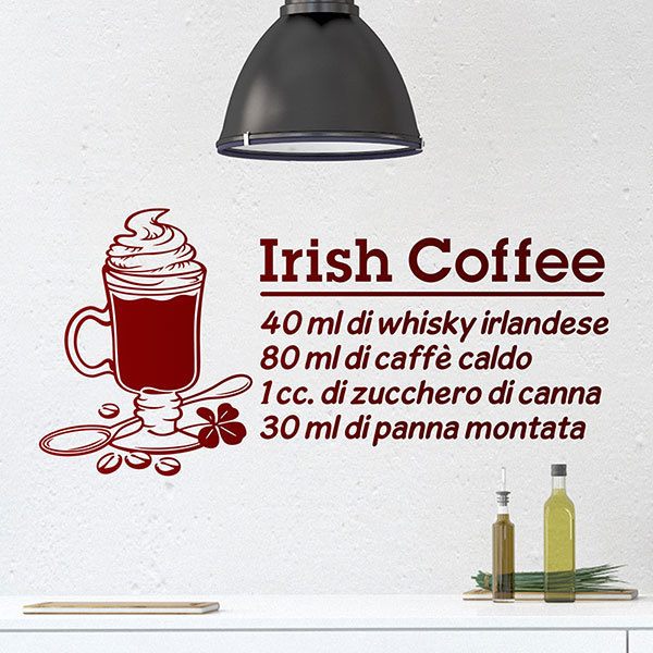 Wall Stickers: Cocktail Irish Coffee - italian 0