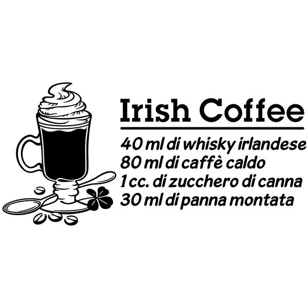 Wall Stickers: Cocktail Irish Coffee - italian