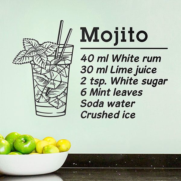 Wall Stickers: Cocktail Mojito - english