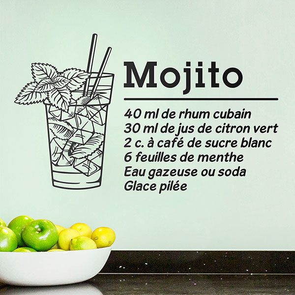 Wall Stickers: Cocktail Mojito - french