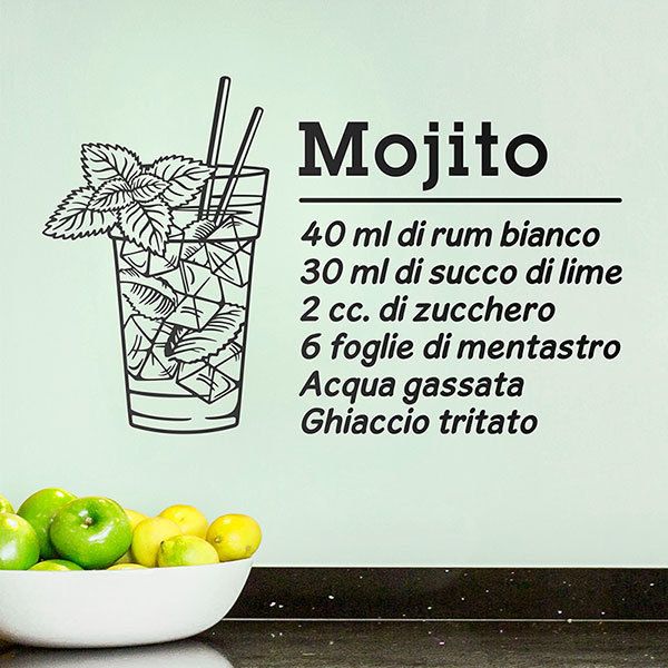 Wall Stickers: Cocktail Mojito - italian