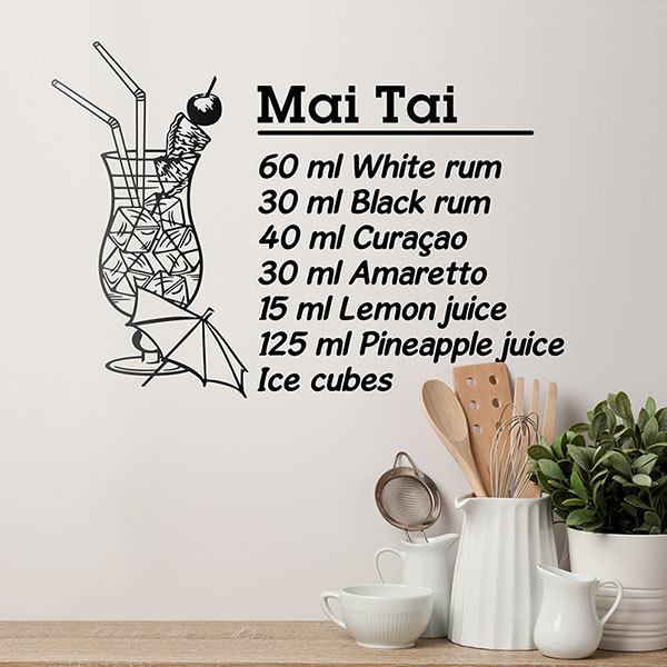 Wall Stickers: Cocktail Mai Tai - english