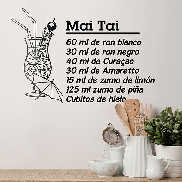 Wall Stickers: Cocktail Mai Tai - spanish