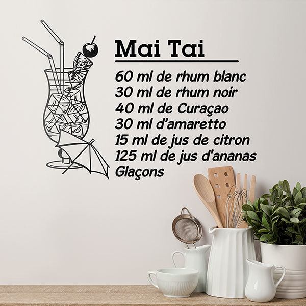 Wall Stickers: Cocktail Mai Tai - french 0