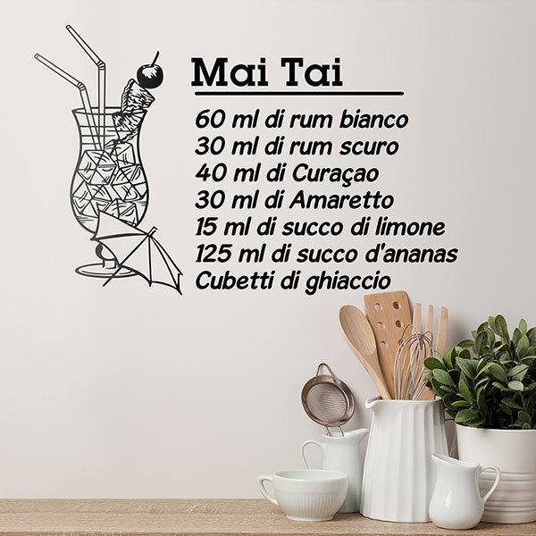 Wall Stickers: Cocktail Mai Tai - italian