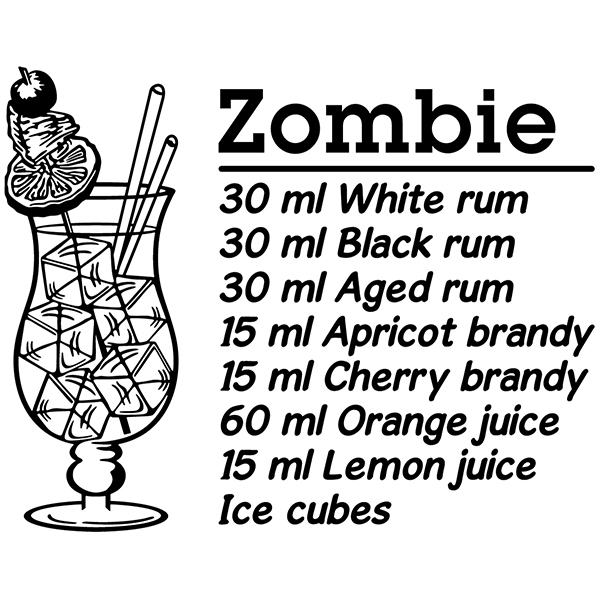 Wall Stickers: Cocktail Zombie - english