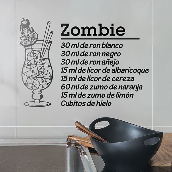 Wall Stickers: Cocktail Zombie - spanish