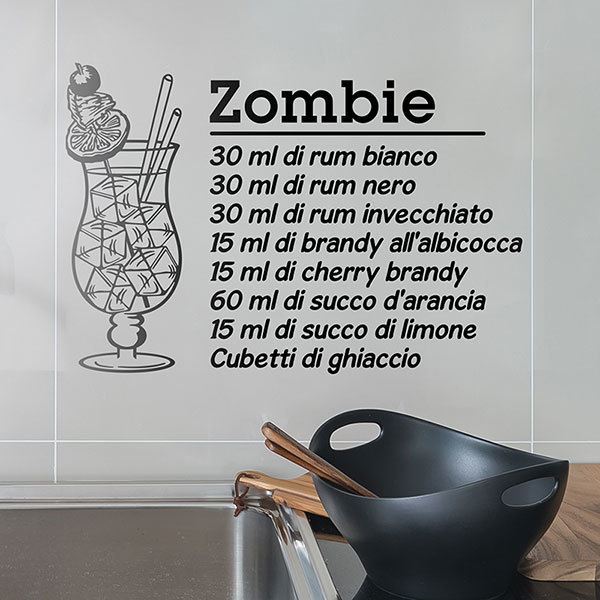 Wall Stickers: Cocktail Zombie - italian