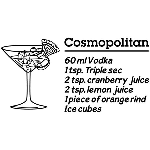 Wall Stickers: Cocktail Cosmopolitan - english
